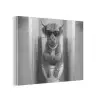 Stier - Telefoon - Toilet - Zwart - Wit PET vilt klein -3d