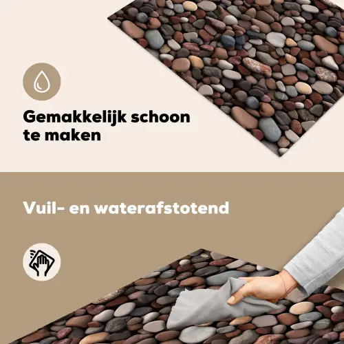 Aardse - Kiezel - Stenen Inductie beschemer met haakjes klein 777 -ky-schoon-nl