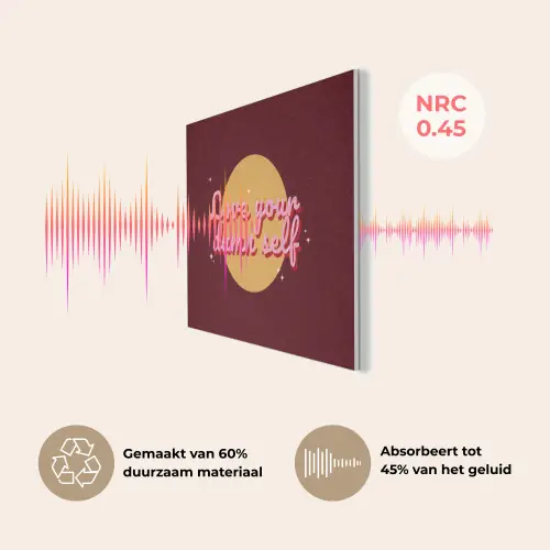 love your damn self - Cirkel - Glitter - Rood PET vilt klein -USP_NL