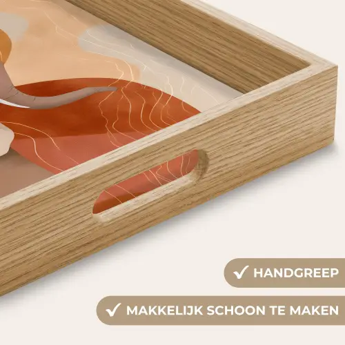Olifanten - Oranje - Abstract Dienblad Rechthoek middel -USP_HandgreepNL