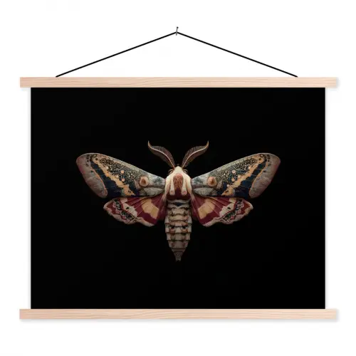 Mot - Oosterse patronen - Sierlijk textielposter latten blank klein -3d