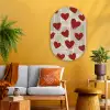 Hartjes - Krant - Loveyou Wandcirkel Ovaal Glas middel -sfeer4