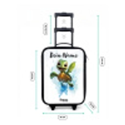 Schildpad - Water - Groen Kinderkoffer - Zwart klein -productfoto_formaten