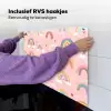 Regenboog - Patroon - Pastel - Handgetekend Inductie beschemer met haakjes middel -ky-ophangen-nl