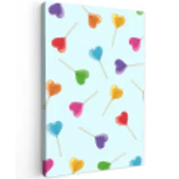 Lolly - Regenboog - Snoep Tuinposter op houten frame 2 cm dik middel -3d