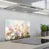 Bloemenveld - Lichte tinten - Geschilderd keuken achterwand spatscherm klein -3d_schuin