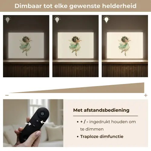 Fee - Groen - Magie Light Box met batterij (Wandlamp kind) middel -USP_dimbaarNL