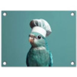Parkiet - Vogel - Koksmuts - Cute tuinposter los doek klein -3d