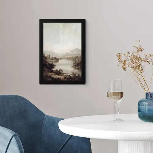 Klassiek - Landschap - Sereen fotolijst zwart zonder passe partout klein -sfeer4