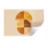 Cirkels - Geel - Minimalistisch Muursticker klein -3d