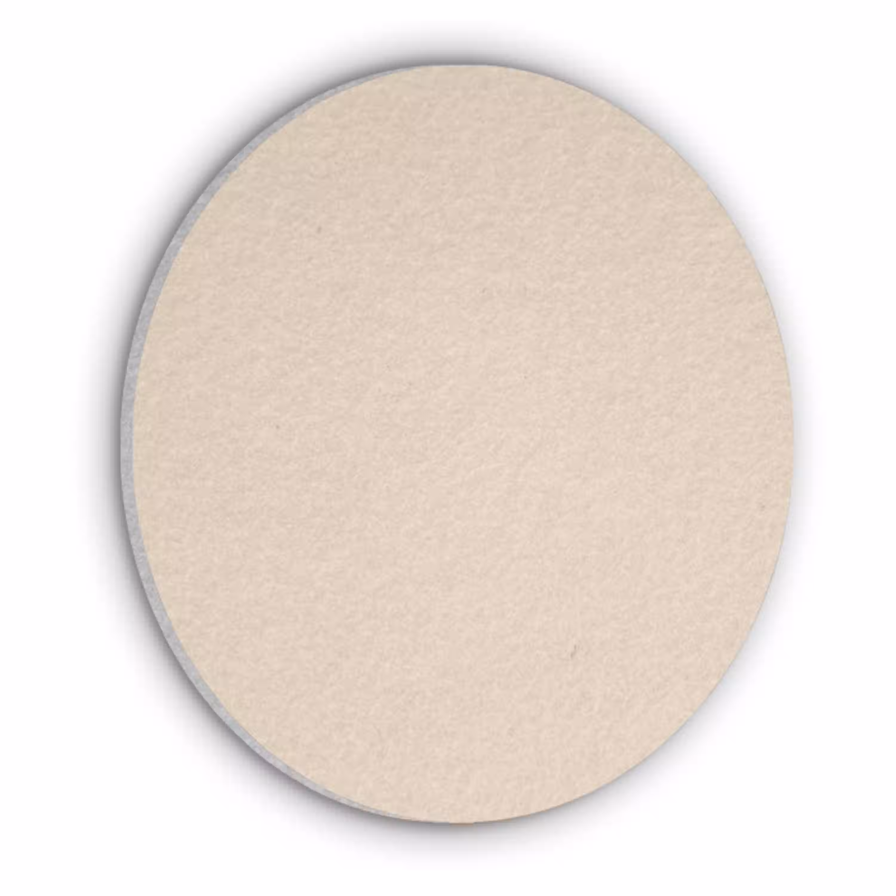 Cream - Nude - Neutraal Akoestische PET Vilt - Rond klein 838 -3d