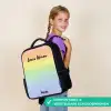 Pastel regenboog van krijt Rugzak - Zwart middel -sfeer6_NL