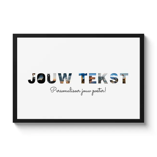 Poster met lijst - Eigen tekst