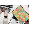 Geel - Roze - Blauw - Retro laptophoes neopreen klein -bureau