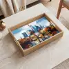 Bomen Frankfurt- Stad - Skyline - Brug Dienblad Rechthoek middel -sfeer1