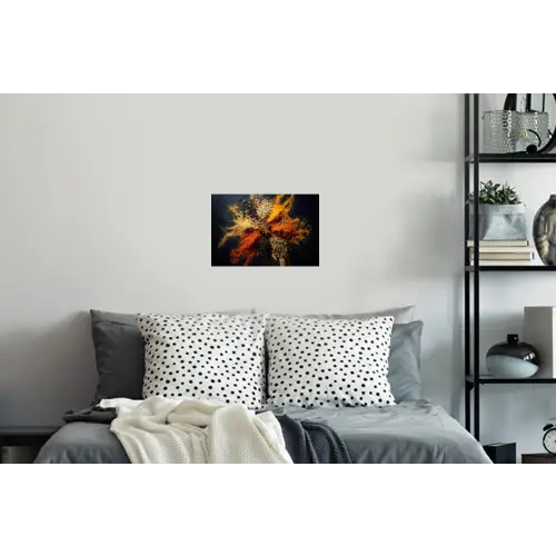 Specerijen - Explosie - Oranje Muursticker klein -slaapkamer