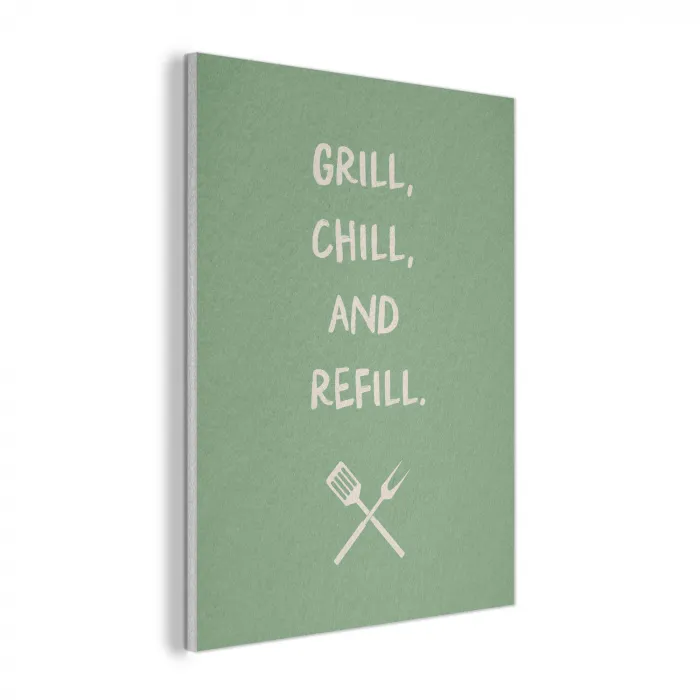 Grill - Groen - Zomer - Quote PET vilt klein -3d