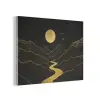 Rivier - Goud - Maan - Vogels PET vilt klein -3d