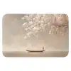 Bloesems - Wit - Boot - Minimalistisch Badmat klein -3d