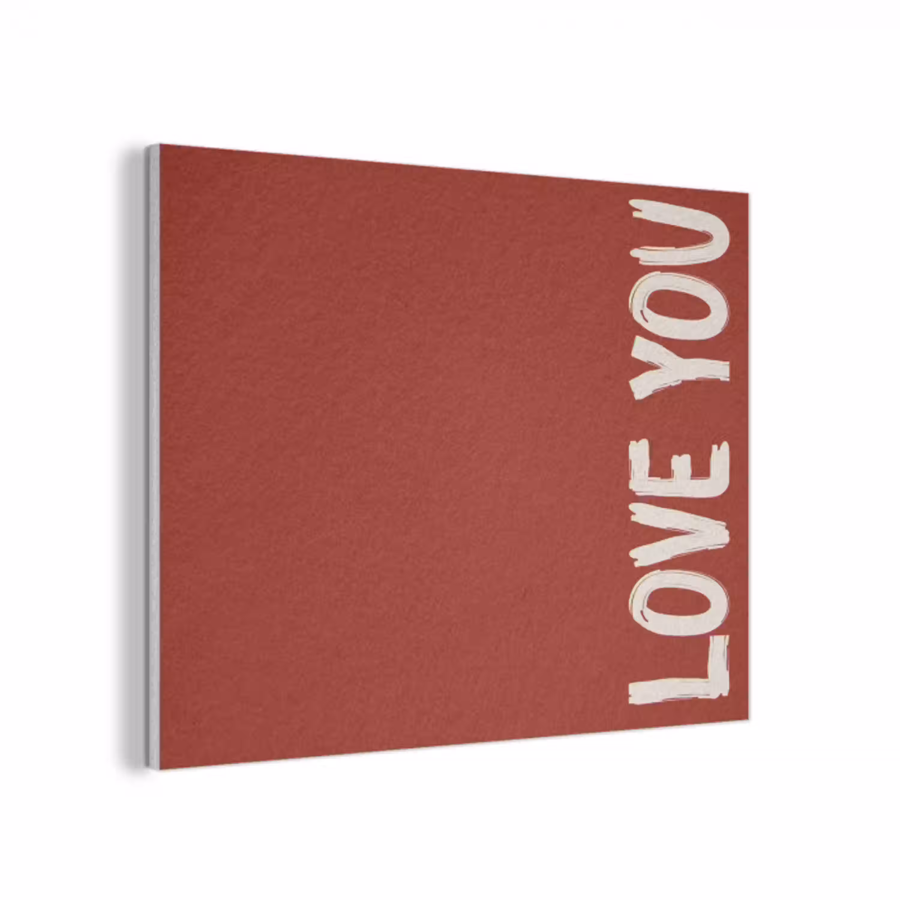 Schuin - Loveyou - Rood PET vilt klein -3d