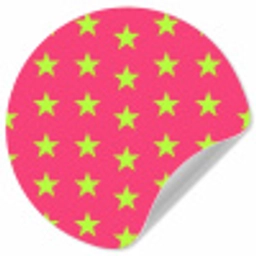 Sterren - Patroon - Roze Wandcirkel behangsticker klein 186 -3d