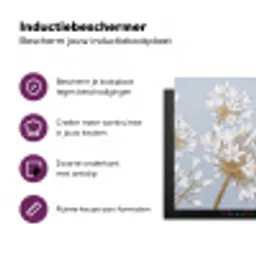 Illustratie - Bloemen - Blauw Inductie beschermer vinyl 3mm middel -zzzzzzz-cc-usp