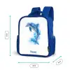 Springende blauwe dolfijn Kinderrugzak - Blauw middel -productfoto_formaten