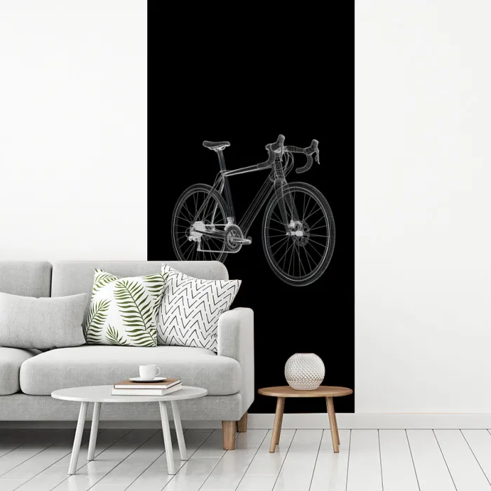 Lijnen - Illustratie - Wit fotobehang vinyl groot -woonkamer