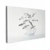 Vissen - Water - Wit Tuinposter op houten frame 2 cm dik klein -3d