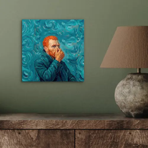 Portret - Klassiek - Blauw aluminium wit klein -sfeer2