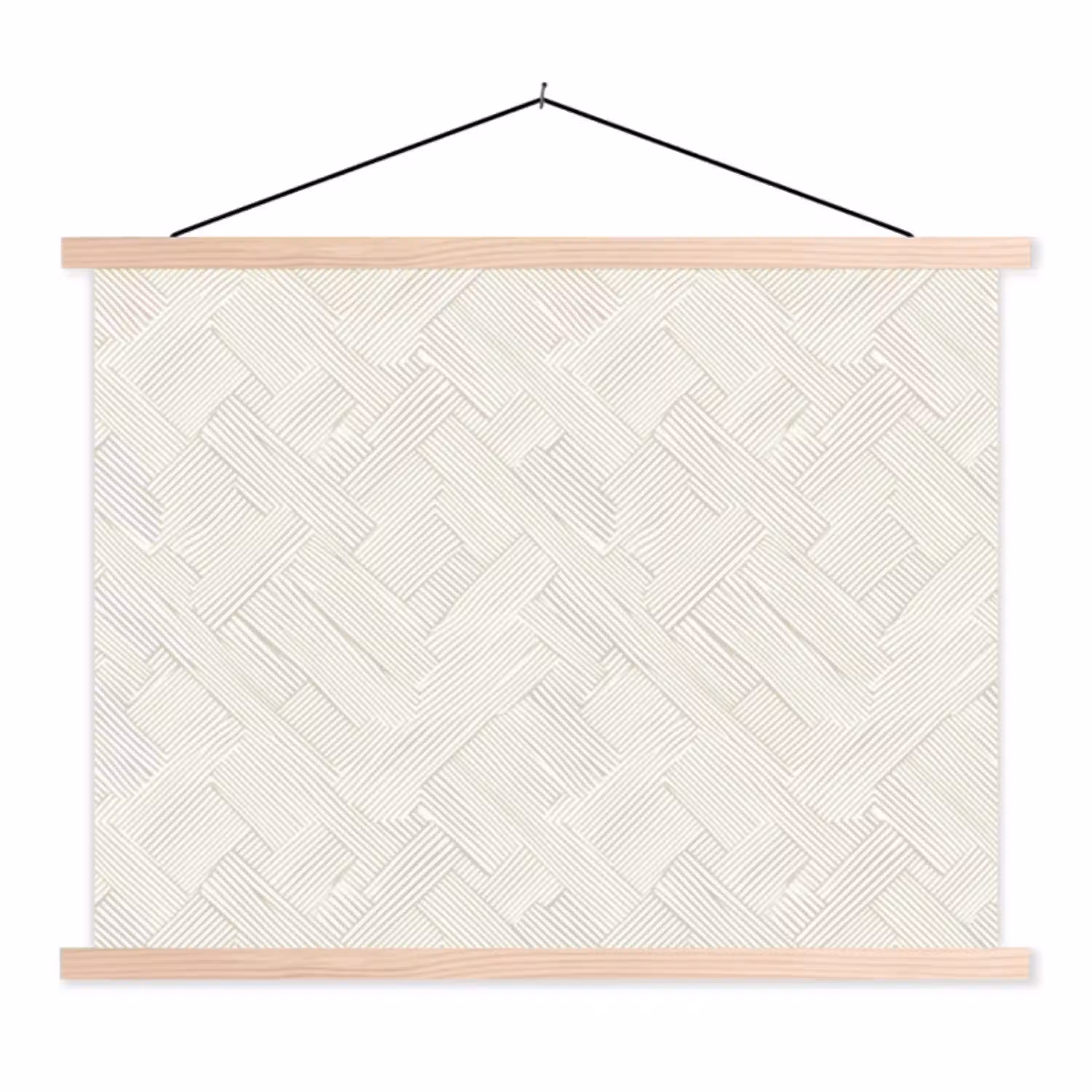 Textuur - Abstract - Beige textielposter latten blank klein 122 -3d