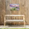 Bloemen - Lavendel - Paars - Lucht - Zonsondergang - Weide - Natuur Tuinposter op houten frame 2 cm dik klein -sfeer4