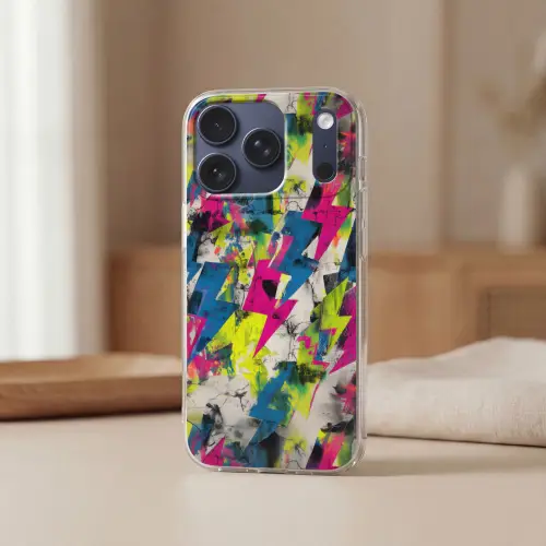 Bliksemschichten - Patroon - Marmer - Kleuren Telefoonhoesje iPhone 17 Pro klein -sfeer2