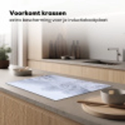Rivier - Sneeuw - Bos - Winter - Schilderachtig Inductie beschermer vinyl 3mm klein -sfeer1