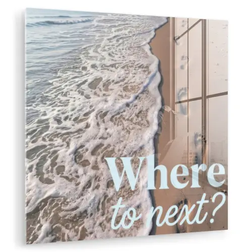 Where to next - Strand - Voetstappen plexiglas 5mm klein -zzzproduct_nieuw