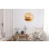Donut - Romig - Poedersuiker - Beige Wandcirkel aluminium klein -woonkamer