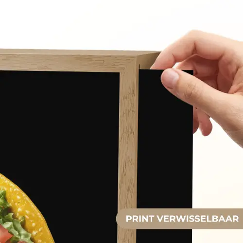 Taco - Vlees - Salade - Delftsblauw - Motief Light Box met batterij (Wandlamp) middel -USP_websiteprintNL