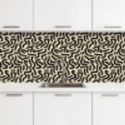 Abstract - Lijnen - Zwart keuken achterwand 2 middel 871 -3d