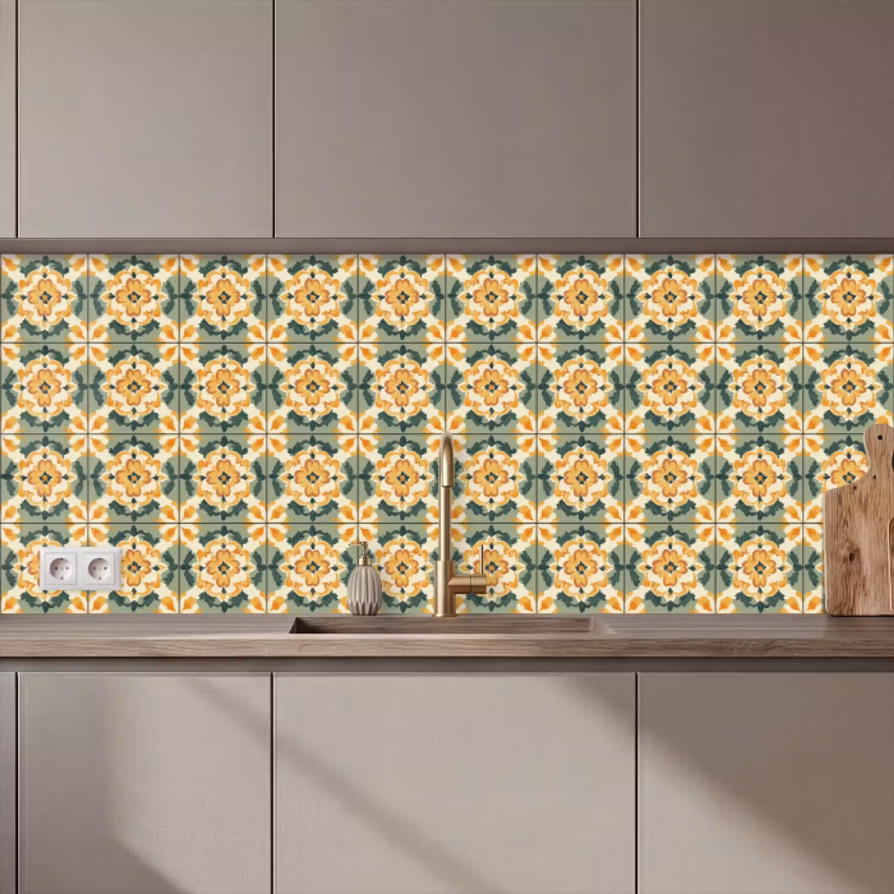 Keramiek - Verweerd - Kleurrijk keuken achterwand 2 middel 871 zz_3dshopping