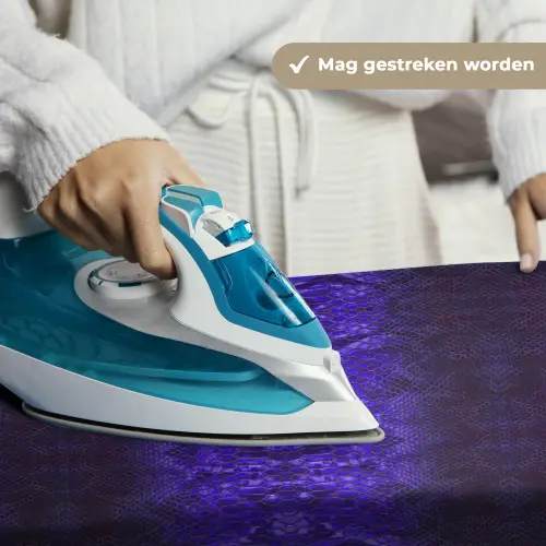 Slang - Boa - Paars - Blauw Wandkleed katoen klein 269 -sfeer9