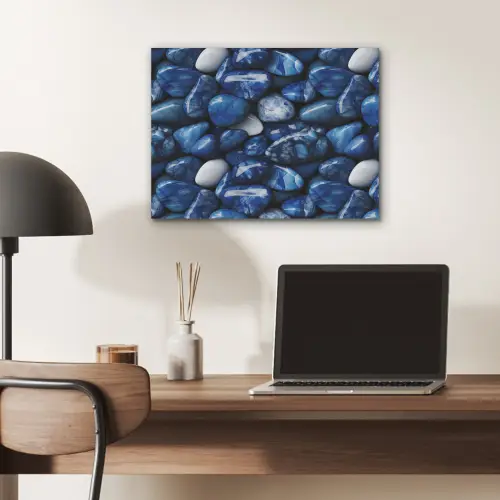 Luxe - Blauwe - Marmer - Stenen PET vilt klein 837 -sfeer5
