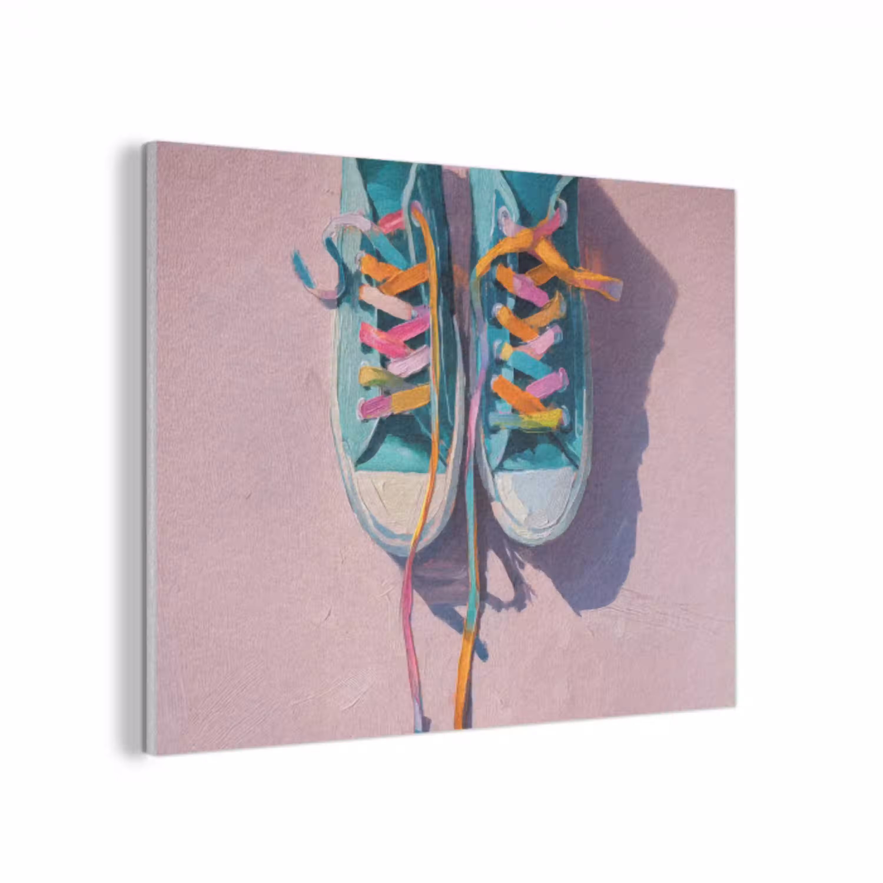 Sneakers - Veters - Kleurrijk - Schaduw PET vilt klein -3d