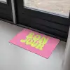 Bonjour - Roze - Fel groen Deurmat klein -sfeer2