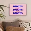 Daddy's - Blauw - Blokletters canvas 2cm klein -sfeer1