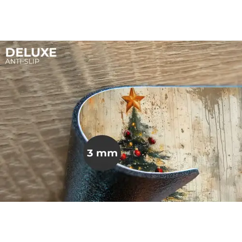 Kerstboom - Vintage - Kerst - Cadeau Placemat vinyl groot -closeup