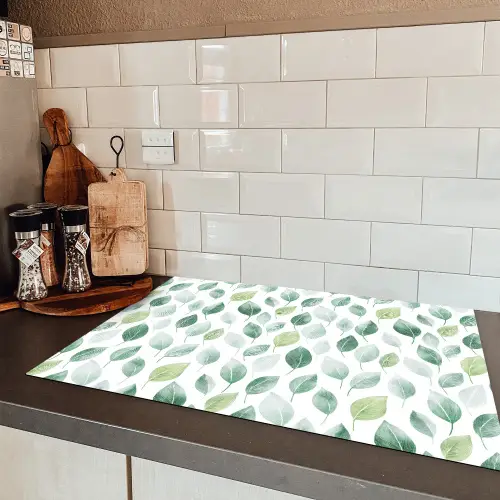 Blad - Mix - Fris - Groen Inductie beschermer vinyl 3mm klein 276 -sfeer3