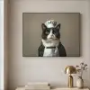 Kat - Kokskleding - Zwart - Wit Textielframe - compleet frame klein -sfeer2