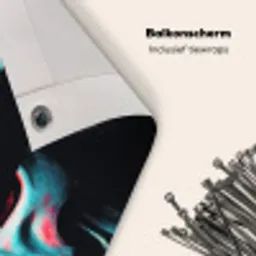Schedels - Glitch - Cyberpunk Balkonbeschermer Duitsland klein -closeup_NL
