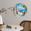 Landschap - Bloemen - Natuur - Zomer Wandcirkel behangsticker klein -sfeer3