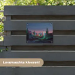 Cactus - Lichtzuilen - Zonsondergang tuinposter los doek klein -sfeer3